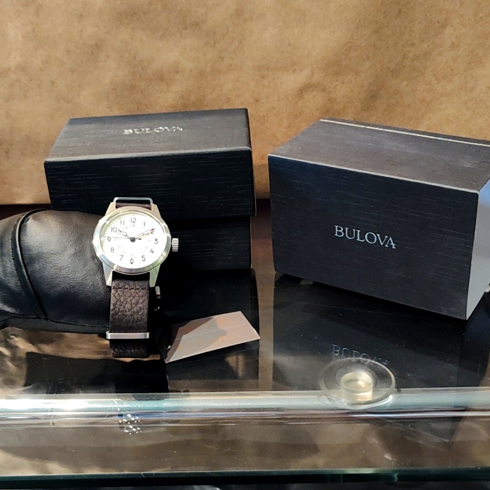 Bulova Men's Hack Automatic Military Style Watch 96A246